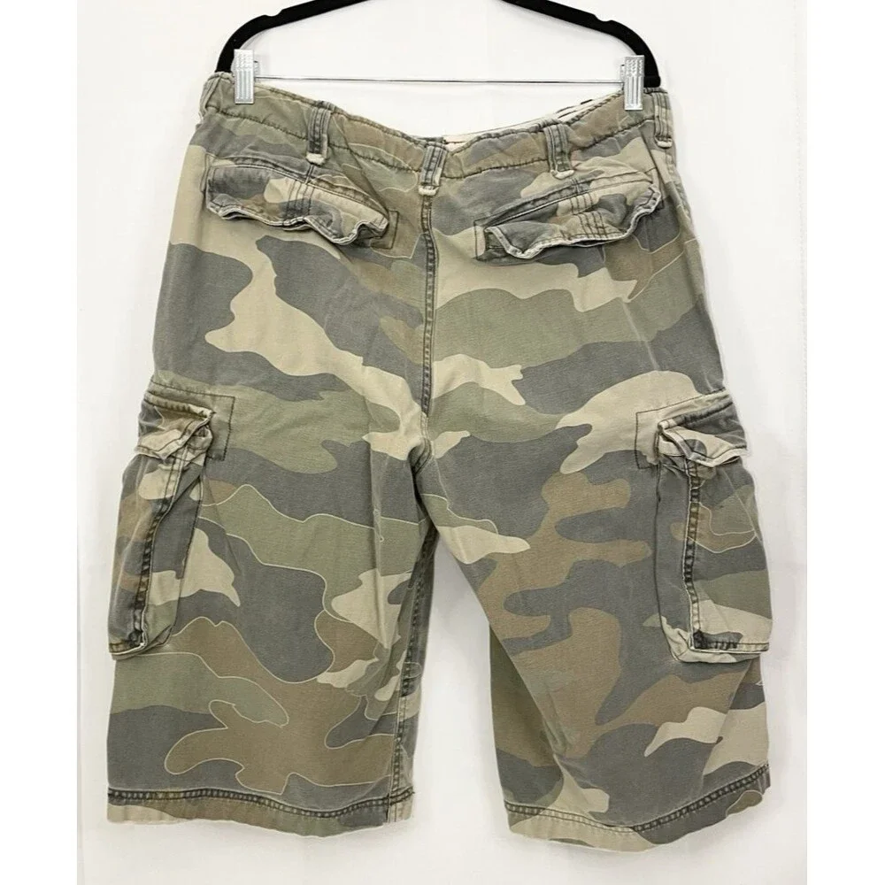 Urban Pipeline Up Cargo Shorts 36 35” Pockets Camo Camouflage Outdoor LONG - Picture 4 of 6